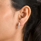 Luxuriant - Lab Grown Diamond (SI/G-H) Hoop Earring in Rhodium Overlay Sterling Silver 3.25 Ct._8593090_1