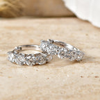 Luxuriant - Lab Grown Diamond (SI/G-H) Hoop Earring in Rhodium Overlay Sterling Silver 3.25 Ct._8593090_2