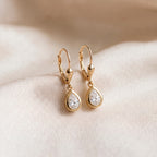 Luxuriant - Lab Grown Diamond (SI/G-H) Solitaire Lever Back Earring in 18K Vermeil Yellow Gold Plated Sterling Silver 2.00 Ct._8593093_2