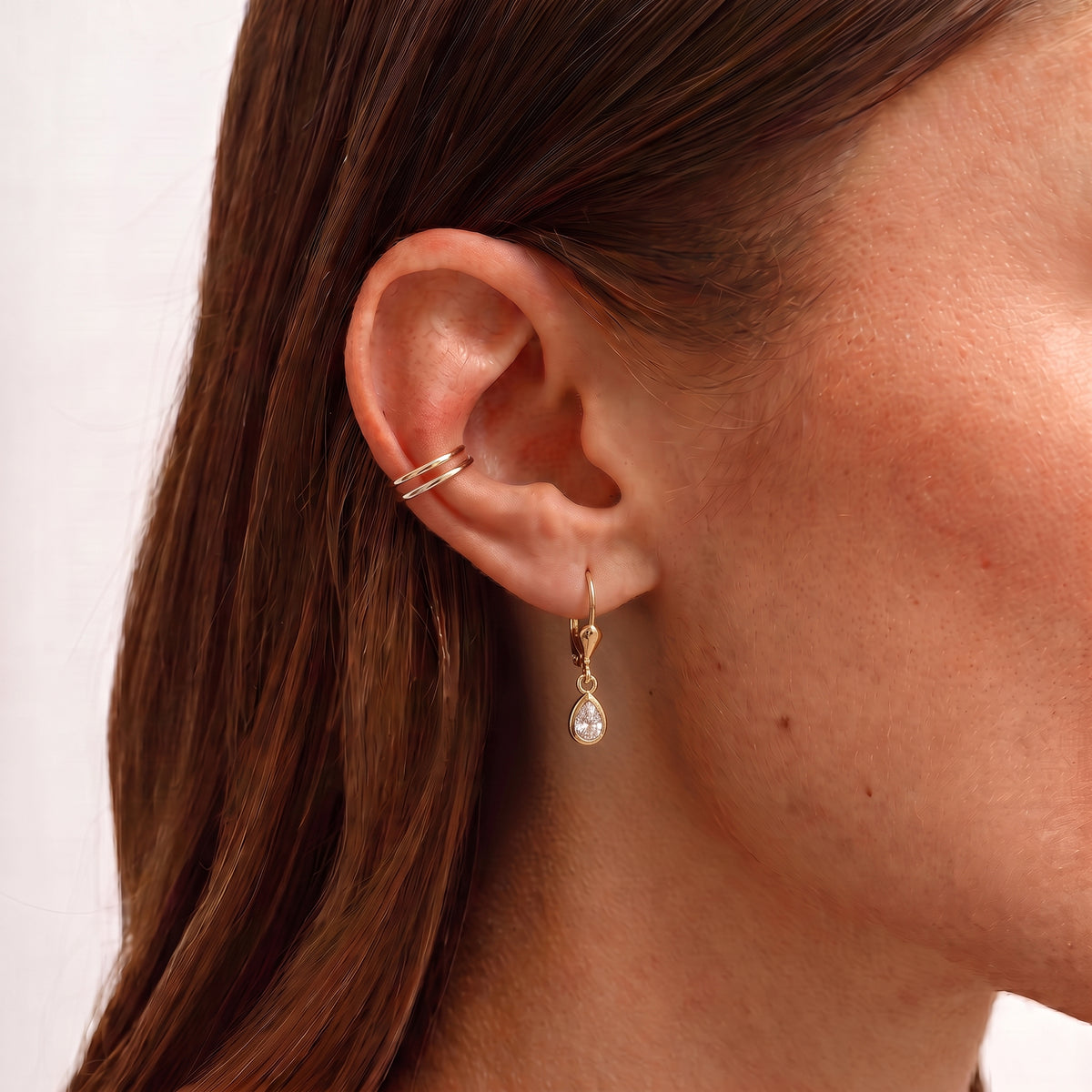 Luxuriant - Lab Grown Diamond (SI/G-H) Solitaire Lever Back Earring in 18K Vermeil Yellow Gold Plated Sterling Silver 2.00 Ct. 8593093 4