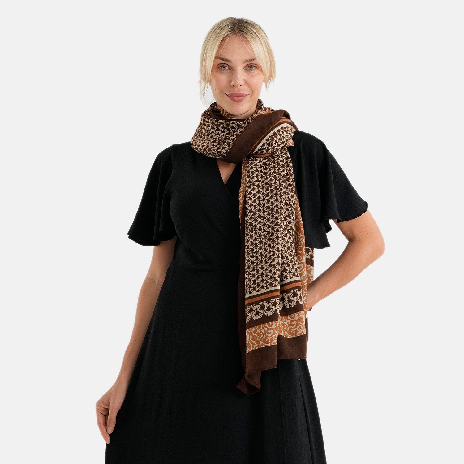 La Marey Printed Scarf (Size - One Size) - Green 8593255 2