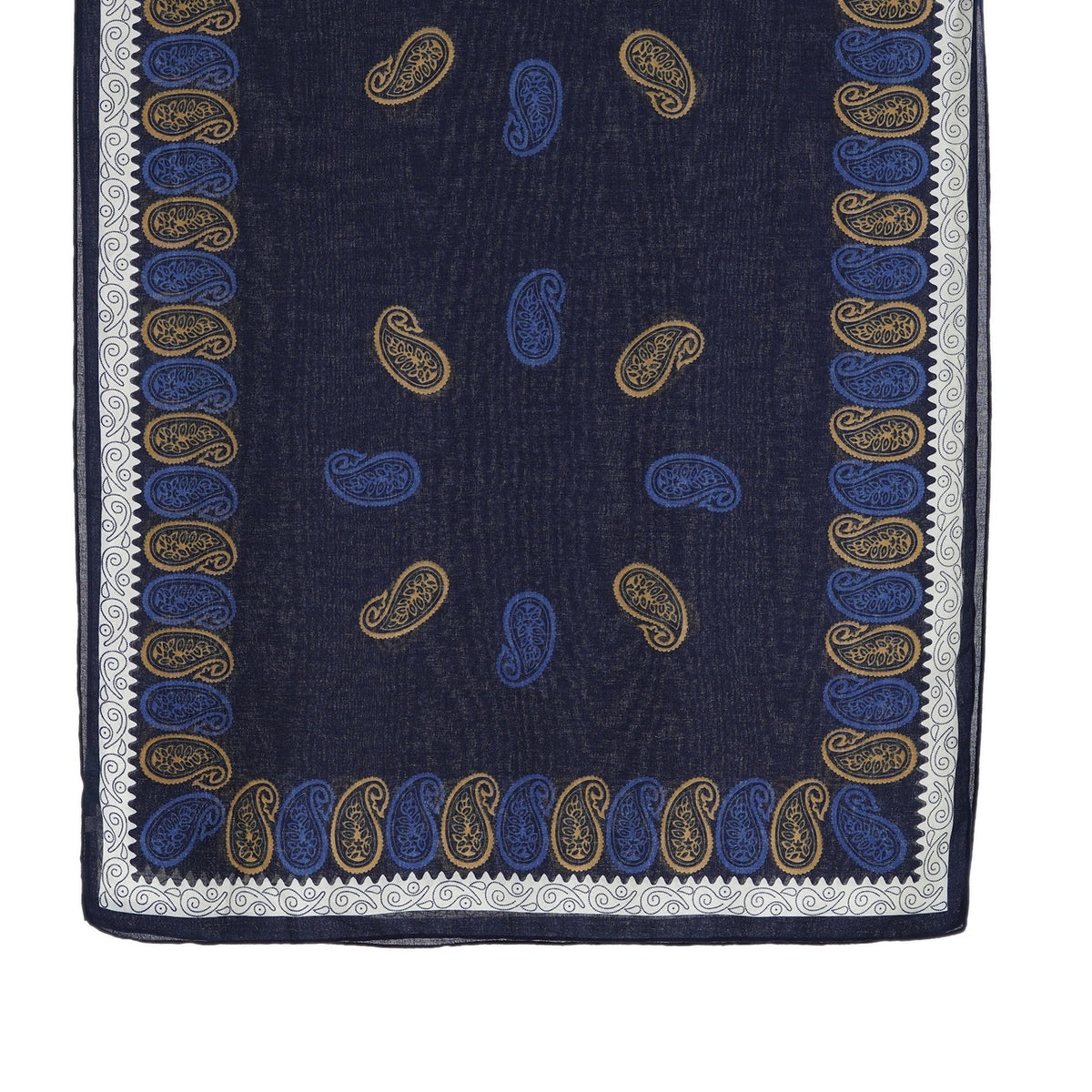 La Marey Womens Lightweight Printed Scarf (180 x 80 cm) - Blue V32757452 7