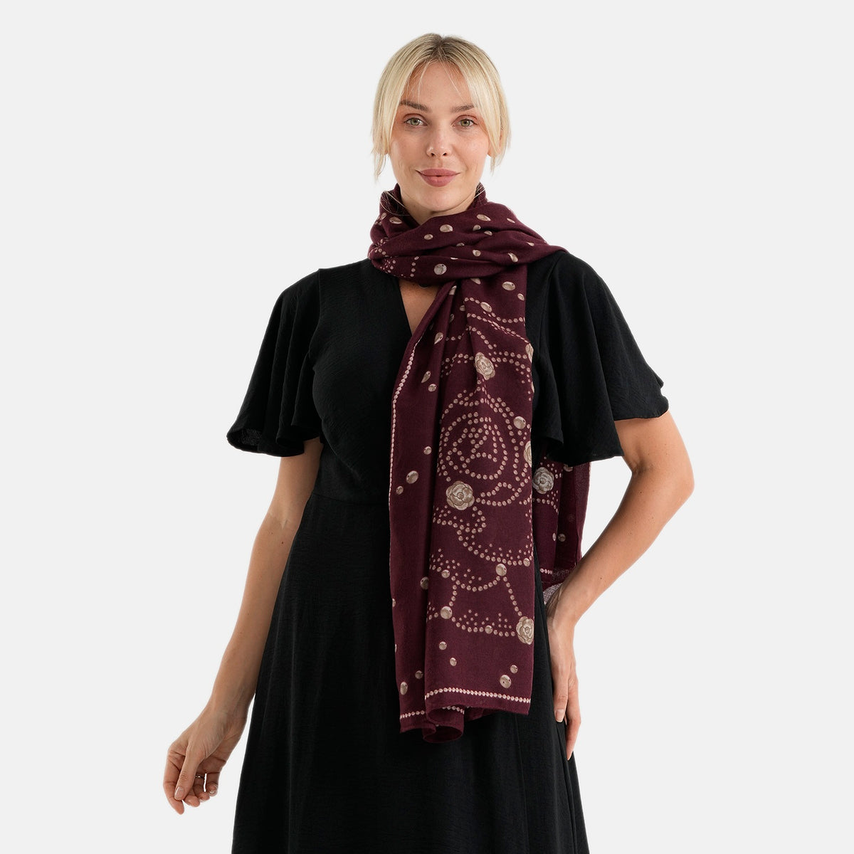 La Marey Womens Lightweight Printed Scarf (180 x 80 cm) - Blue Leopard V32754069 2