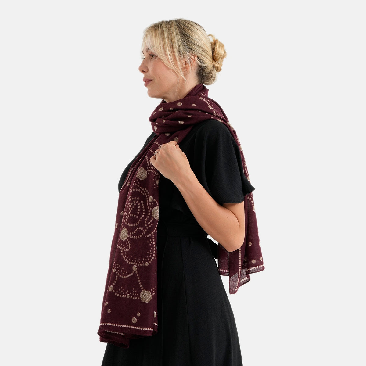 La Marey Womens Lightweight Printed Scarf (180 x 80 cm) - Blue Leopard V32754069 3