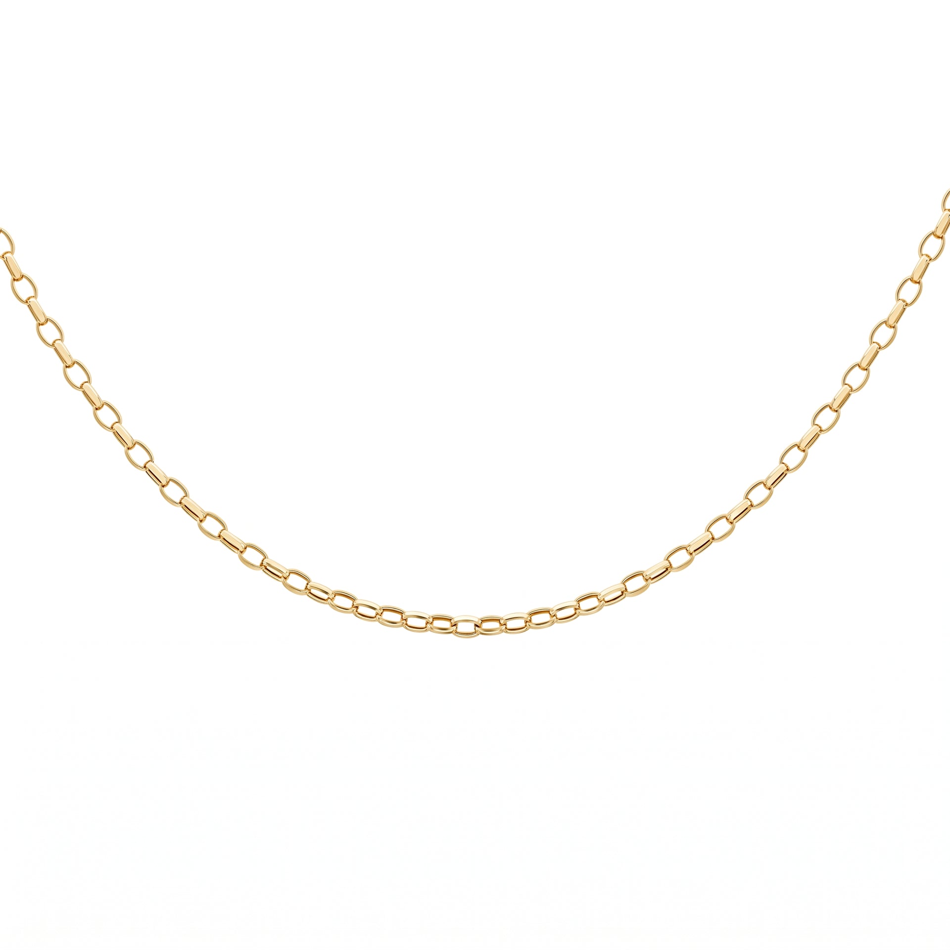 9K Yellow Gold 2.6MM Belcher Chain with Lobster Clasp, 30 Inch, 3.40 Gms 8593305 0