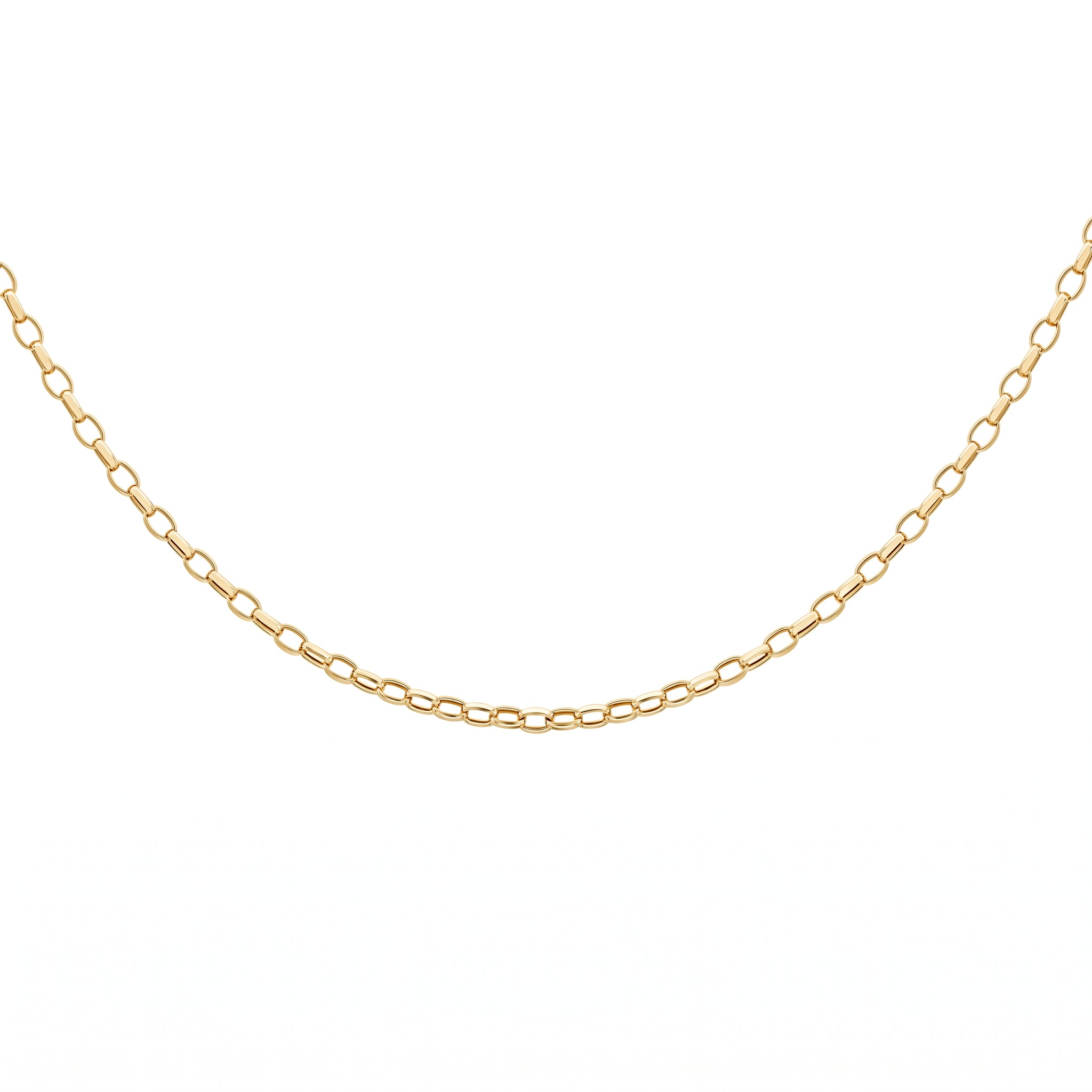 9K Yellow Gold Belcher Chain (Size - 30) with Lobster Clasp, Gold Wt. 3.40 Gms_8593305