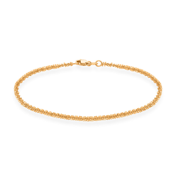 9K Yellow Gold 2.5MM Criss Cross Bracelet with Lobster Clasp 7.5 Inch 8593337 1