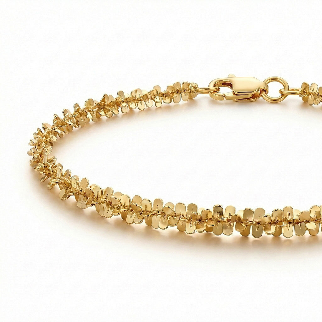 9K Yellow Gold Criss Cross Bracelet (Size - 7.5) with Lobster Clasp_8593337_3