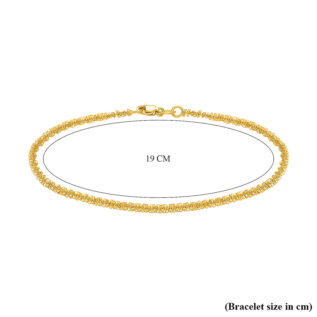 9K Yellow Gold Criss Cross Bracelet (Size - 7.5) with Lobster Clasp_8593337_7