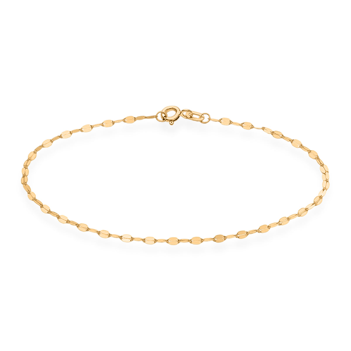 9K Yellow Gold 1.8MM Adjustable Bracelet with Spring Ring Clasp (6.5 - 7.5 Inch) 8593434 0