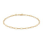 9K Yellow Gold Chain Bracelet (Size - 7.25) with Spring Ring Clasp_8593438