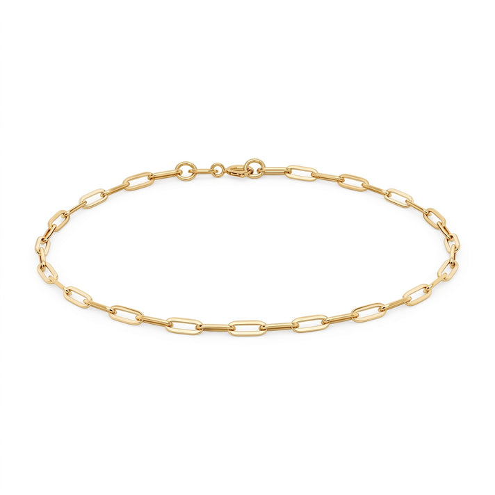 9K Yellow Gold 2.3MM Chain Bracelet with Spring Ring Clasp 7.25 Inch 8593438 1