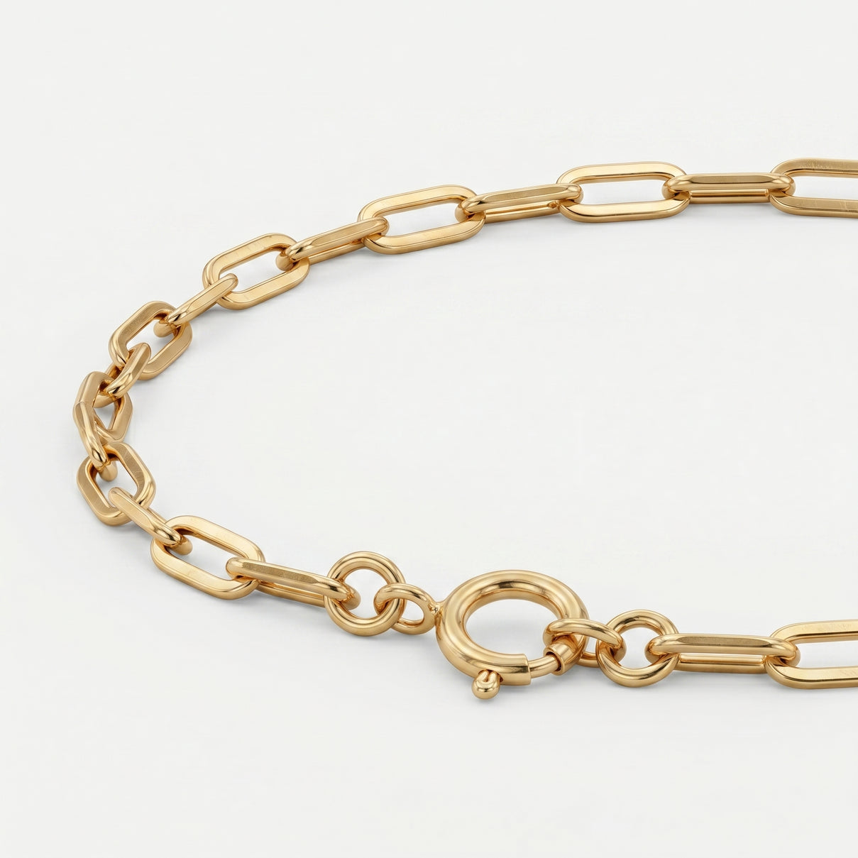 9K Yellow Gold 2.3MM Chain Bracelet with Spring Ring Clasp 7.25 Inch 8593438 3