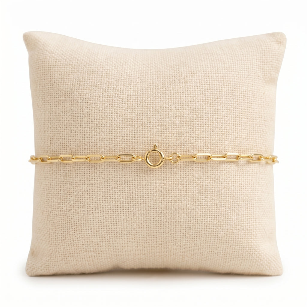 9K Yellow Gold Chain Bracelet (Size - 7.25) with Spring Ring Clasp_8593438_4
