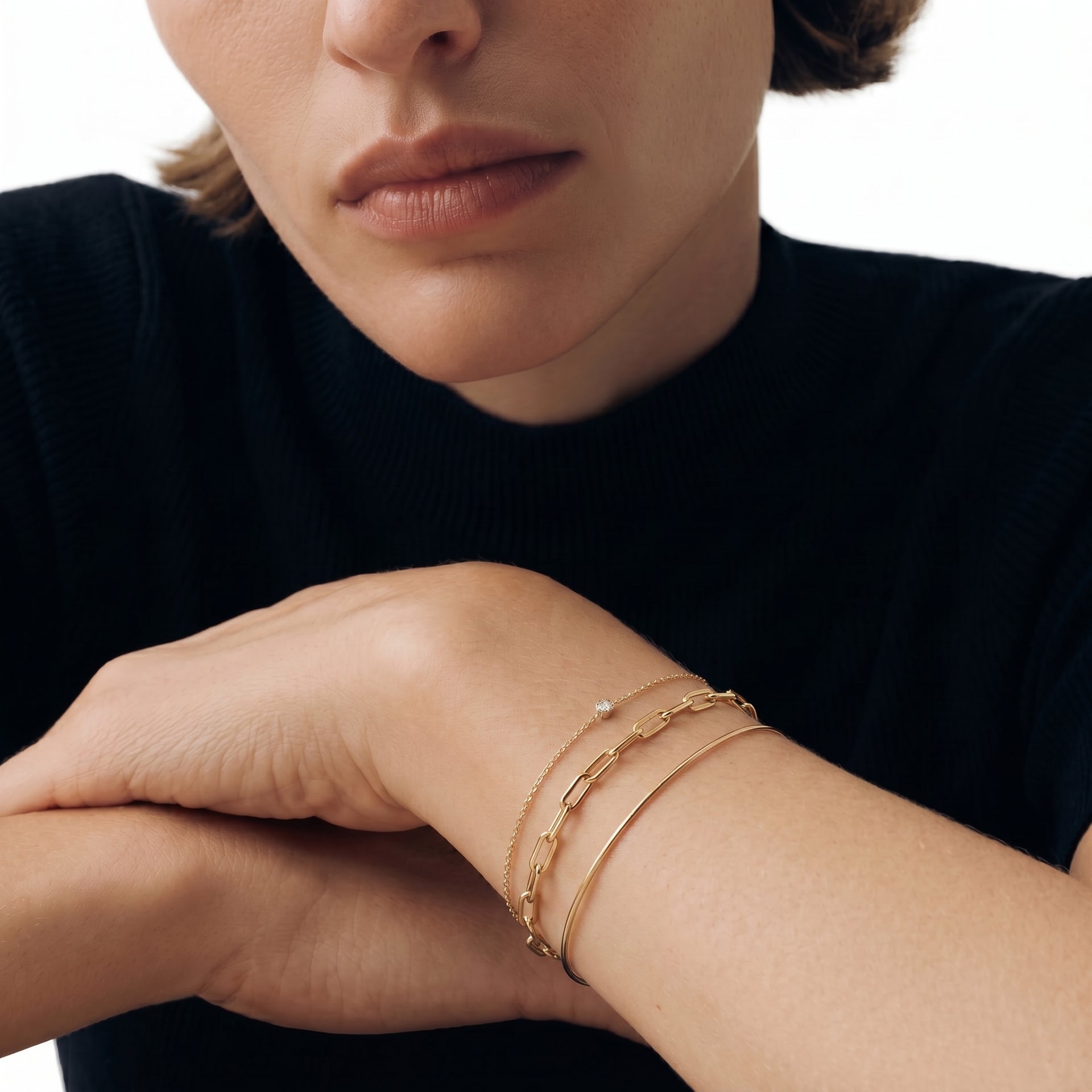 9K Yellow Gold 2.3MM Chain Bracelet with Spring Ring Clasp 7.25 Inch 8593438 5