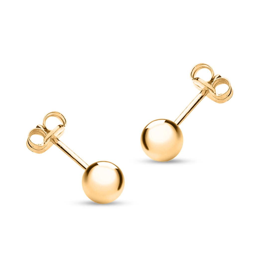 9K Yellow Gold Stud Earring with Push Back_8593465