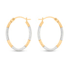 9K Yellow Gold Earring with Clasp in Two Tone Plating_8593468