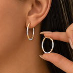 9K Yellow Gold Earring with Clasp in Two Tone Plating_8593468_1