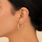 9K Yellow Gold Earring with Clasp in Two Tone Plating_8593468_4