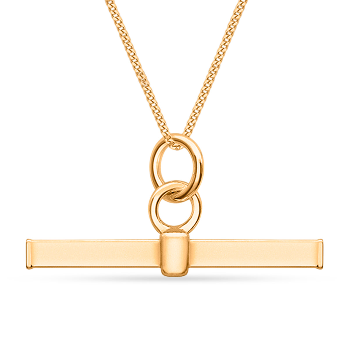 9K Yellow Gold T-Bar Pendant 8593518 0