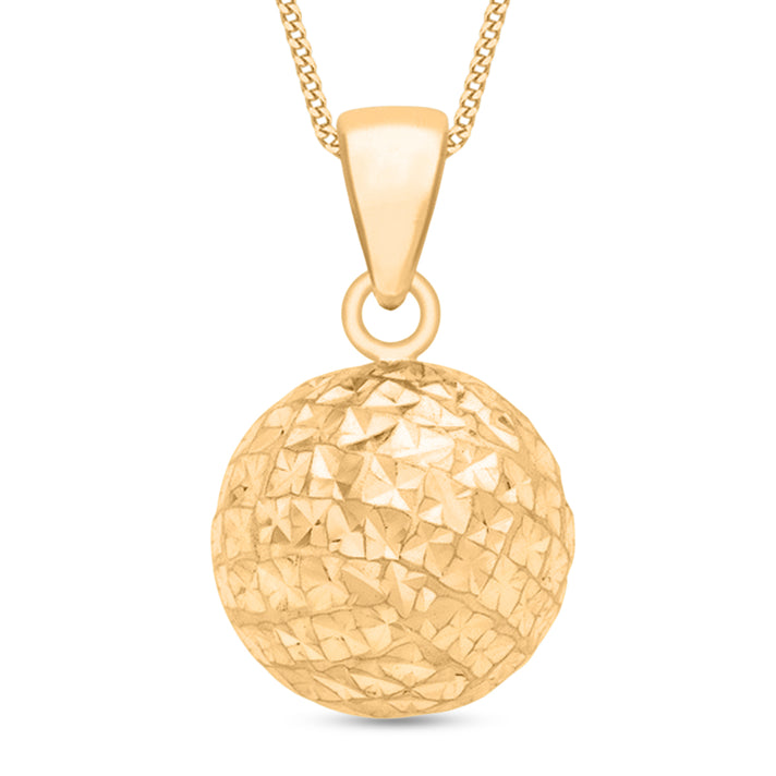 9K Yellow Gold Ball Pendant 8593564 1