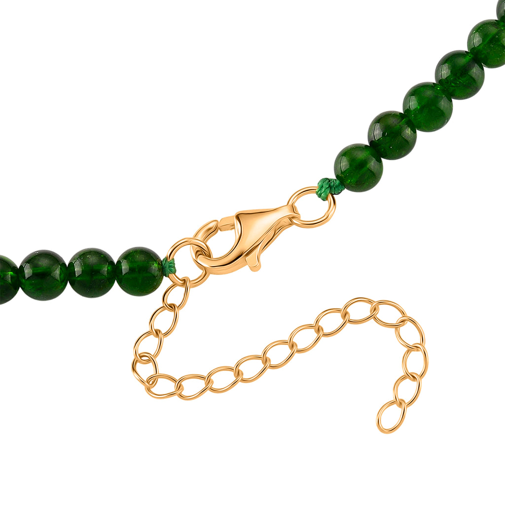 D'Joy - Very Rare AAAA Natural Chrome Diopside Necklace in Gold Overlay Sterling Silver With Lobster Clasp (Size - 20+2 Ext) 85.00 Ct._8594195_3