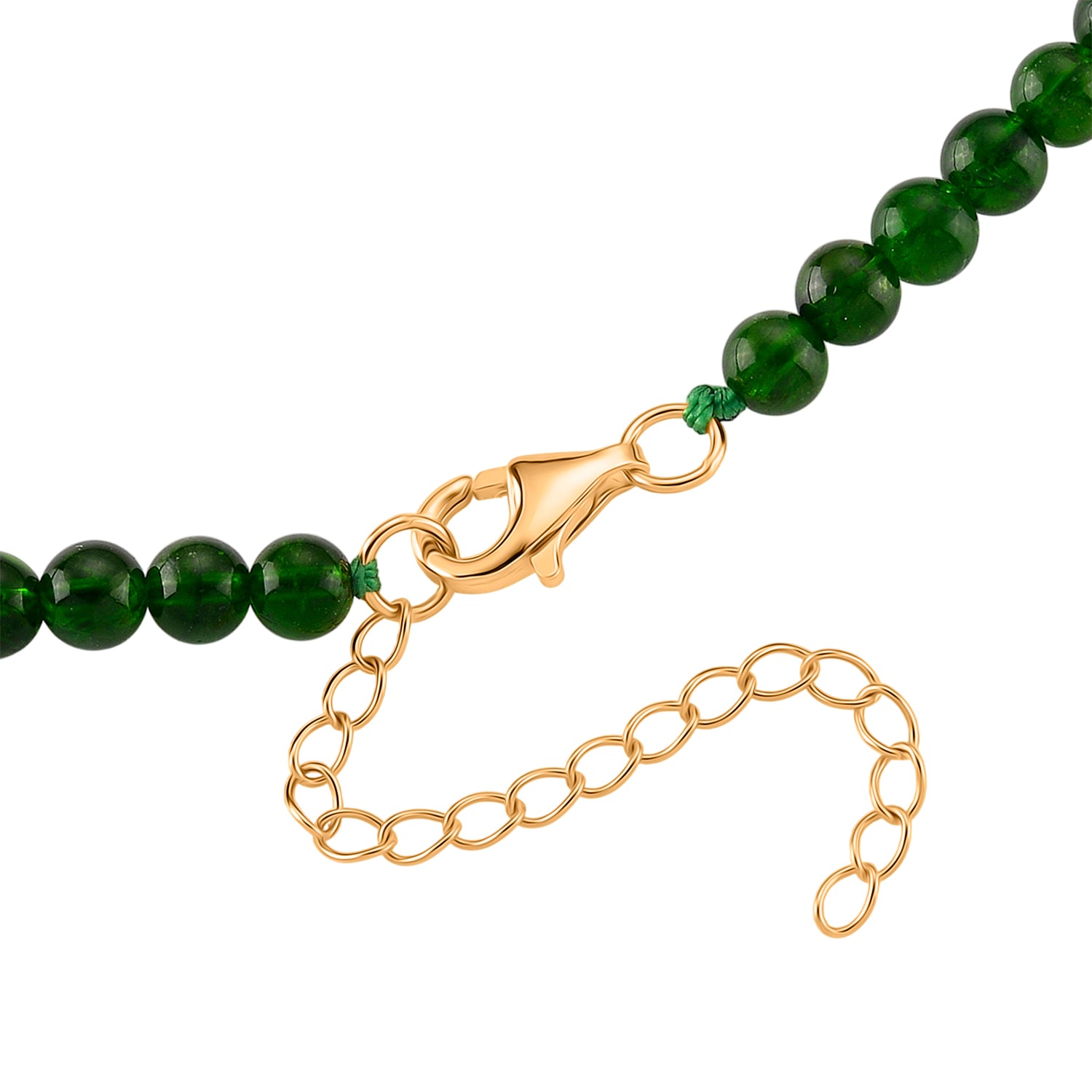 D'Joy - Very Rare AAAA Natural Chrome Diopside Necklace in Gold Overlay Sterling Silver With Lobster Clasp (Size - 20+2 Ext) 85.00 Ct. 8594195 4