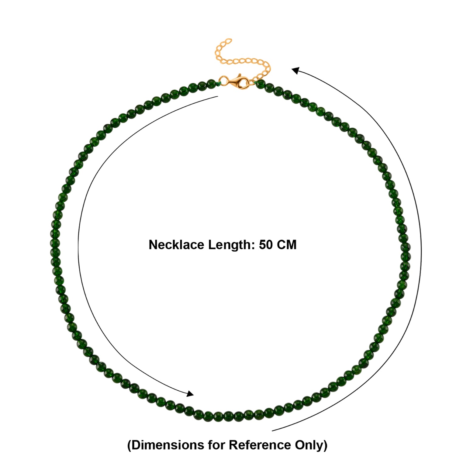D'Joy - Very Rare AAAA Natural Chrome Diopside Necklace in Gold Overlay Sterling Silver With Lobster Clasp (Size - 20+2 Ext) 85.00 Ct. 8594195 5