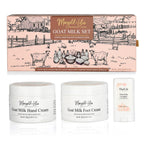 Marigold & Lotus Goat Milk Collection of Hand Cream (200g), Foot Cream (200g) & Lip Balm (15g)_8594290