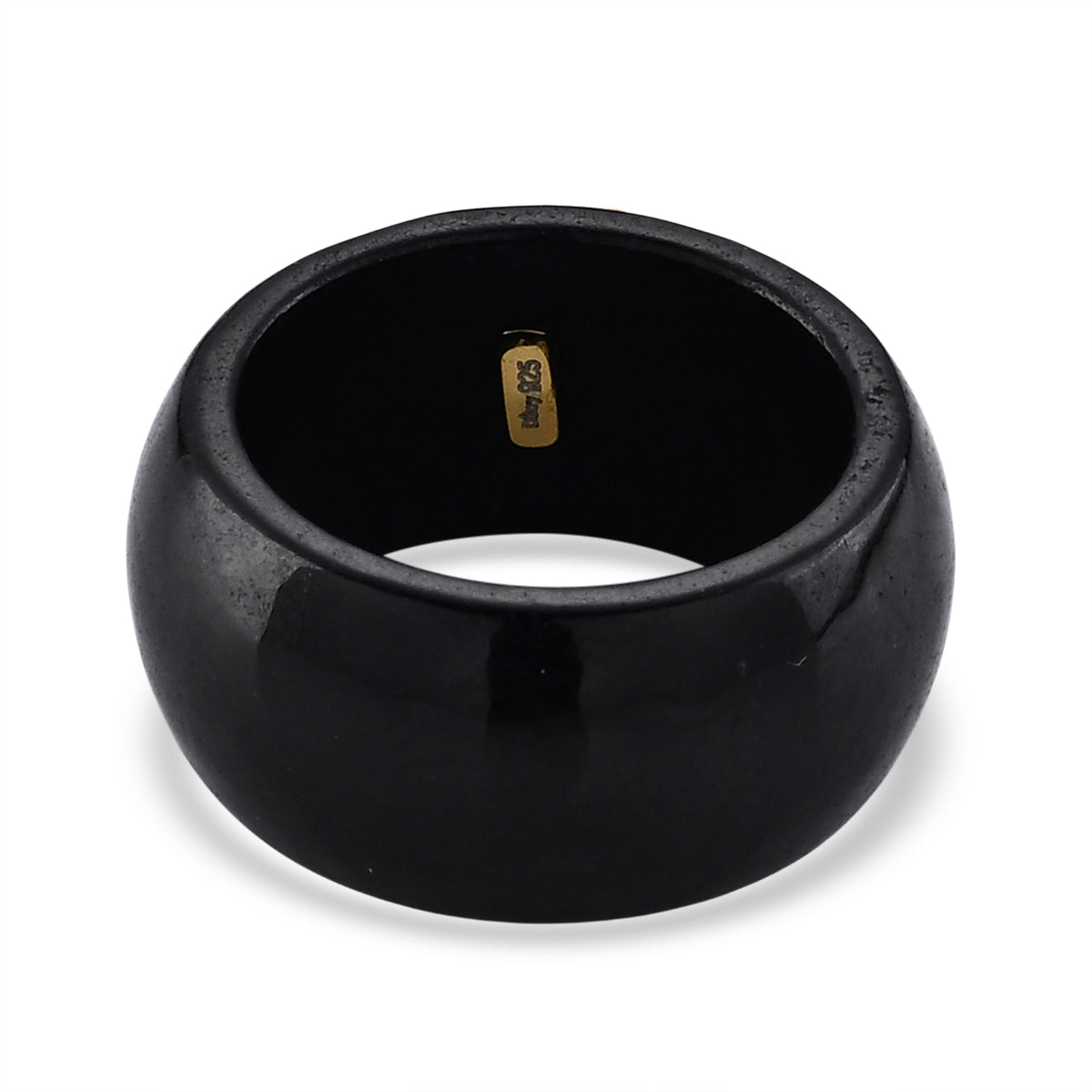 Jardin Collection - Black Jade, Red Garnet, Moissanite &amp; White Mother Of Pearl Floral Vine Band Ring in Yellow Gold Plated Sterling Silver V32519802 5