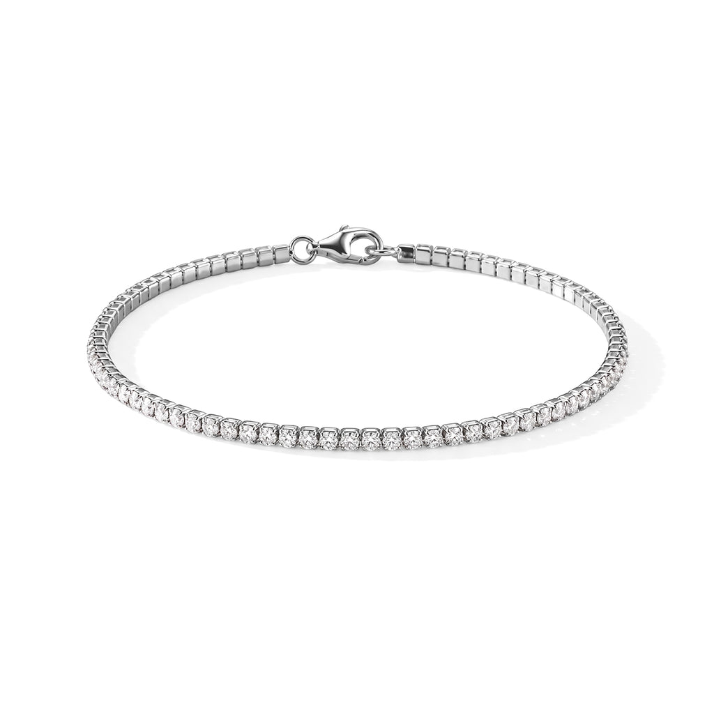Rachel Galley - Moissanite Tennis Bracelet (Size - 7) in Rhodium Overlay Sterling Silver 2.30 Ct._8595041