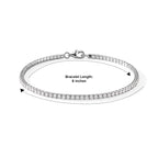Rachel Galley - Moissanite Tennis Bracelet (Size - 8.25) in Rhodium Overlay Sterling Silver 2.65 Ct._8595053_4