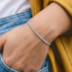 Rachel Galley - Moissanite Tennis Bracelet (Size - 8.5) in Rhodium Overlay Sterling Silver 2.85 Ct._8595079_2