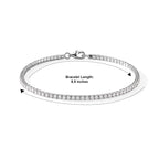 Rachel Galley - Moissanite Tennis Bracelet (Size - 8.5) in Rhodium Overlay Sterling Silver 2.85 Ct._8595079_4