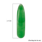 D'Joy - Natural Green Jade Crescent Hoop Earring with Push Back in Rhodium Overlay Sterling Silver 20.00 Ct._8595833_5
