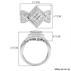 Luxuriant - Lab Grown Diamond (SI/G-H)  Ring in Rhodium Overlay Sterling Silver 1.00 cts_8596469_5