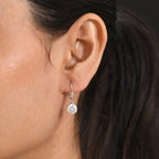 D'Joy Moissanite Earring with Lever Back in Rhodium Overlay Sterling Silver 2.40 Ct._8596483_1