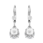D'Joy Moissanite Earring with Lever Back in Rhodium Overlay Sterling Silver 2.40 Ct._8596483_4