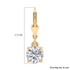 D'Joy Moissanite Earring with Lever Back in 18K Vermeil Yellow Gold Plated Sterling Silver 2.40 Ct._8596509_5