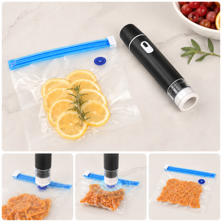 Livmore Rechargeable Mini Portable Bag Heat Sealer with 10 Sealing Bags - USB Powered - White 8596520 2