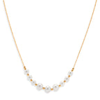 D'Joy - Akoya Pearl Adjustable Beads Necklace (Size - 18+2 Ext) in Yellow Gold Plated Sterling Silver 10.00 Ct._8596537