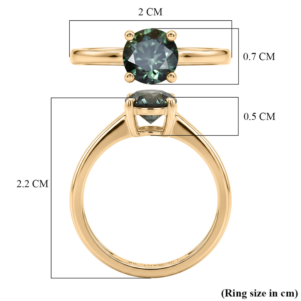 JCK Vegas Find 2026- 9K Yellow Gold SGL Certified Lab Grown Green Diamond (SI) Solitaire Ring 1.00 Ct._8596798_5