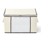 Set of 5 Large Non-Woven Clothes & Bedding Storage Bags (60 x 41 x 34 cm) - Beige_8596858_1