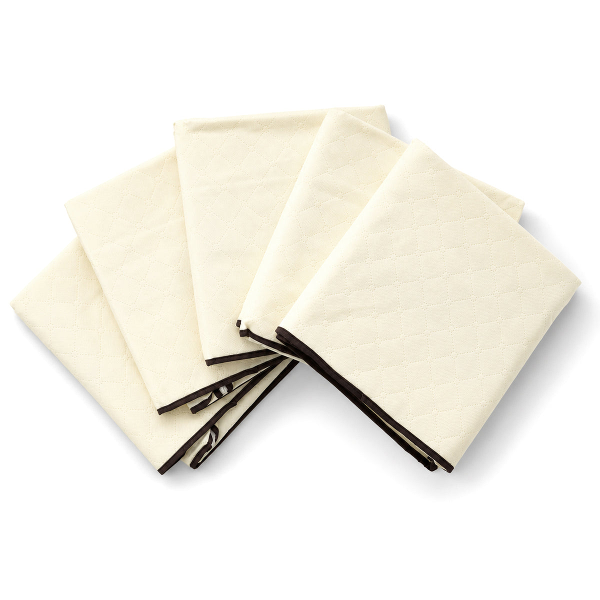 LOWEST EVER PRICE - Set of 5 Large Non-Woven Clothes &amp; Bedding Storage Bags (60 x 41 x 34 cm) - Beige V32639055 3