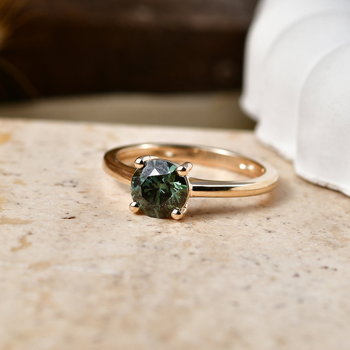 JCK Vegas Find 2026- 9K Yellow Gold SGL Certified Lab Grown Green Diamond (SI) Solitaire Ring 1.00 Ct. 8596940 3