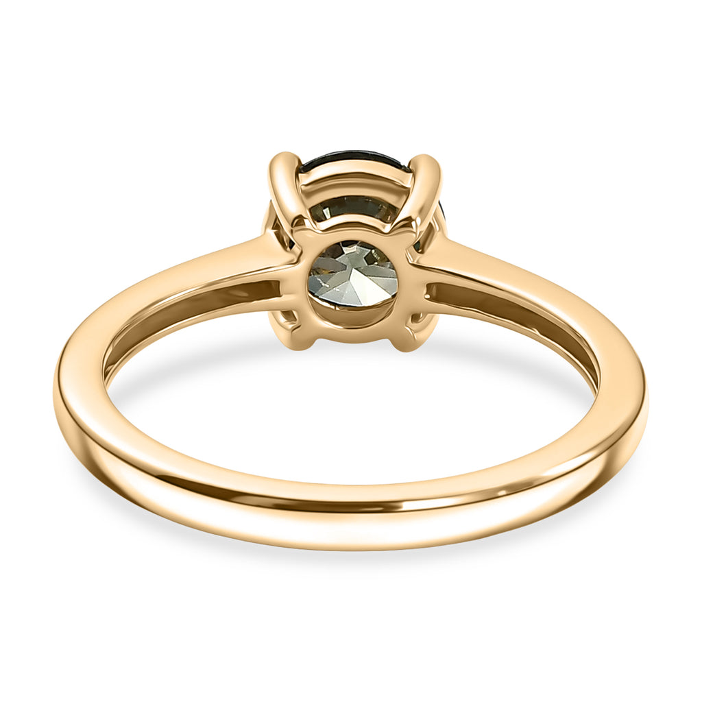 JCK Vegas Find 2026- 9K Yellow Gold SGL Certified Lab Grown Green Diamond (SI) Solitaire Ring 1.00 Ct._8596940_4