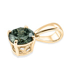 JCK Vegas Find 2026- 9K Yellow Gold SGL Certified Lab Grown Green Diamond (SI) Solitaire Pendant 1.00 Ct._8596942_3