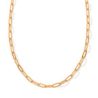 9K Yellow Gold Paperclip Chain (Size - 24) with Lobster Clasp_8596957