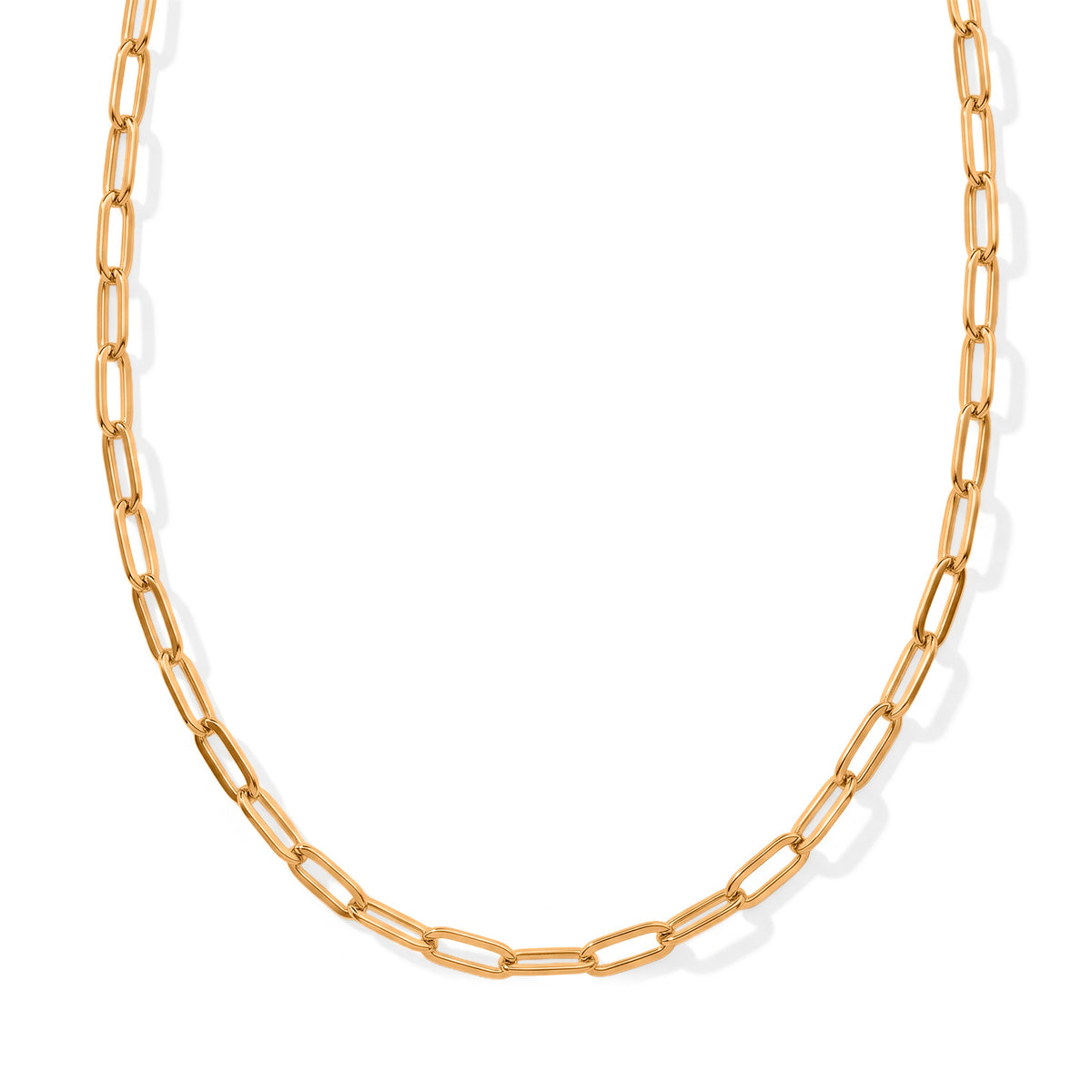 9K Yellow Gold Paperclip Chain (Size - 24) with Lobster Clasp 8596957 0