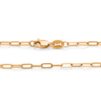 9K Yellow Gold Paperclip Chain (Size - 24) with Lobster Clasp_8596957_1